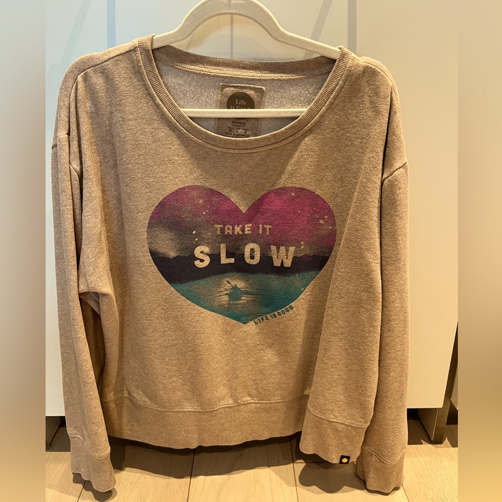 Life is Good women’s sweatshirt, L